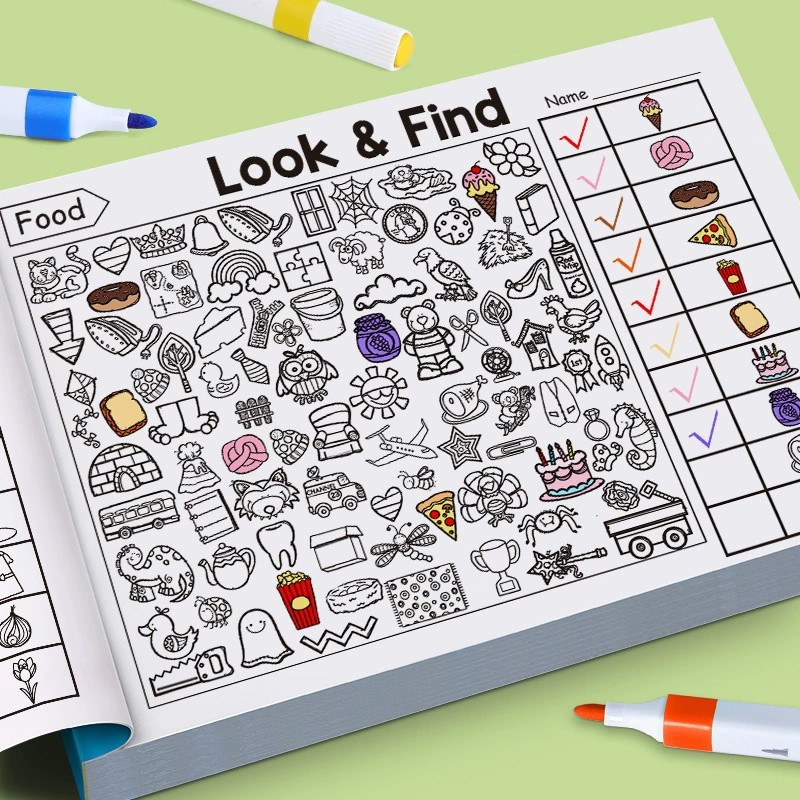Look And Find Malbuch für Klei – Kid Educational Bewertung und Preis
