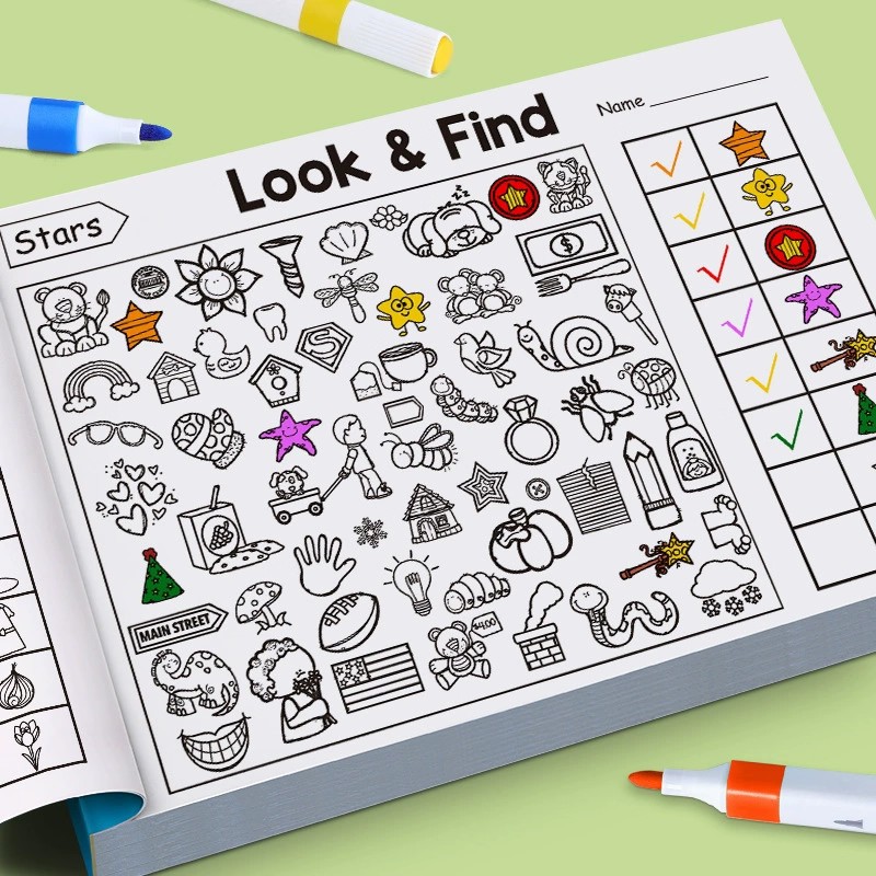 Look And Find Malbuch für Klei – Kid Educational Bewertung und Preis