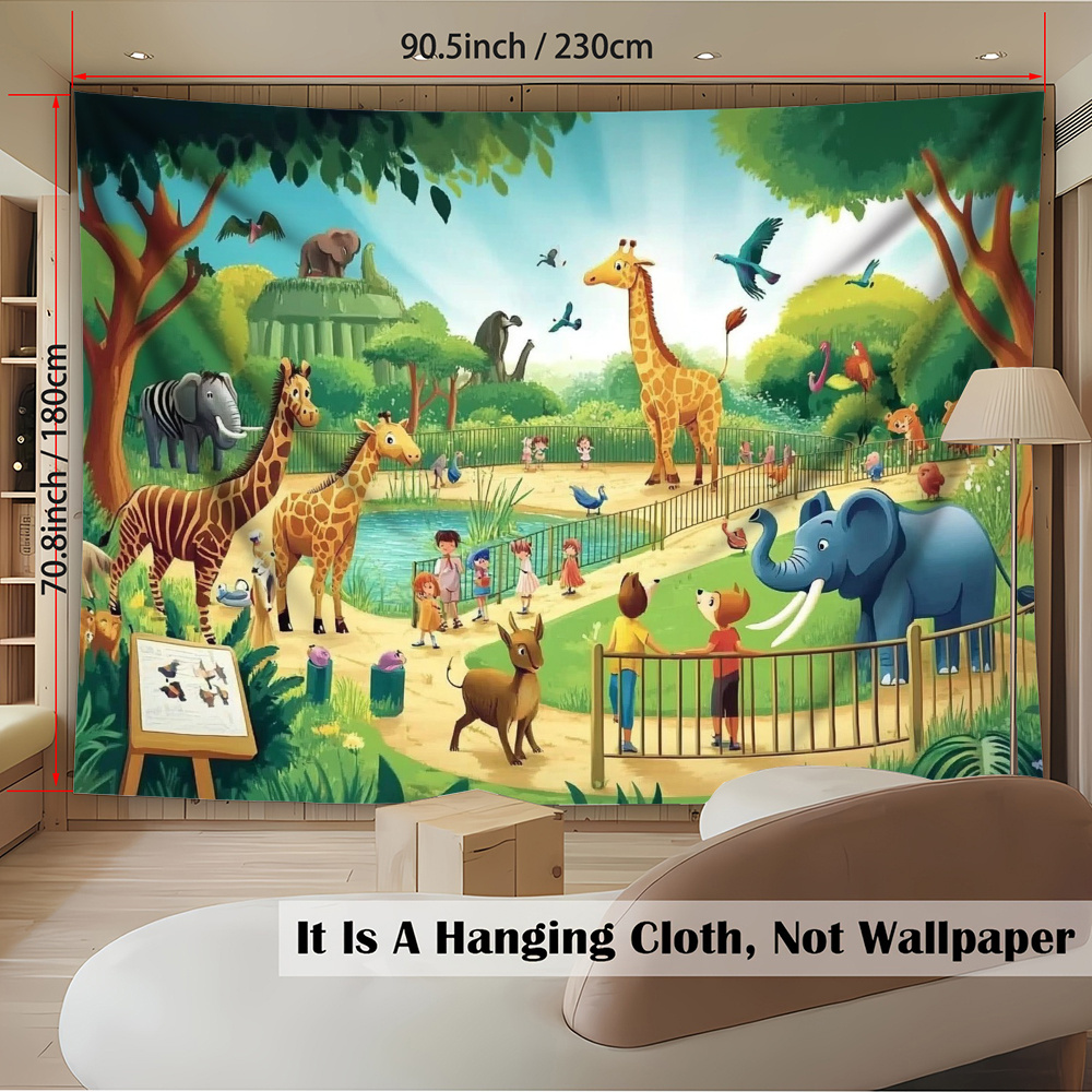 1 Stück Cartoon-Zoo-Tiere Gira – Background For Kids Education Bewertung und Preis
